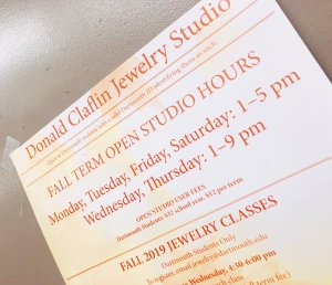 photo of Donald claflin jewelry studio hours