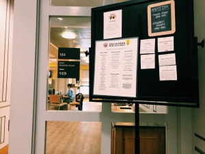 The King Arthur Flour entrance inside of Baker-Berry Library