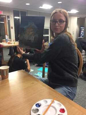 Isabel at Choates painting event Isabel at Choates painting event