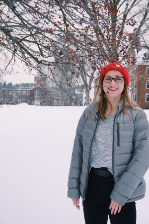 Isabel with Dartmouth snow Isabel with Dartmouth snow