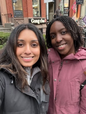A selfie with my friend in Boston