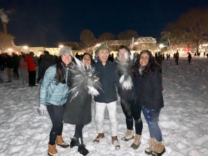 Me and my friends at the snowball fight!