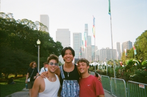 me and 2 friends at lollapalooza