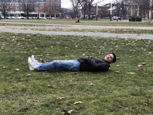My friend Hubert loves grass Hubert Galan taking a 4FB break