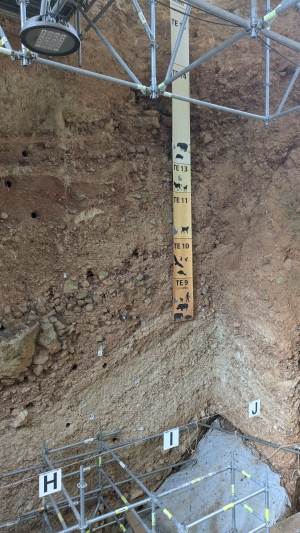 An excavation site in the important archaeology dig at Atapuerca for human history.