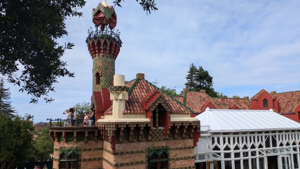 A picture from the gardens outside of the Capricho designed by the renowned architect Gaudi.