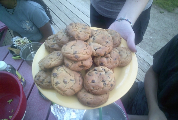 The cookies my trip leaders baked in the industrial oven.