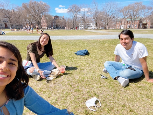 eating on the green