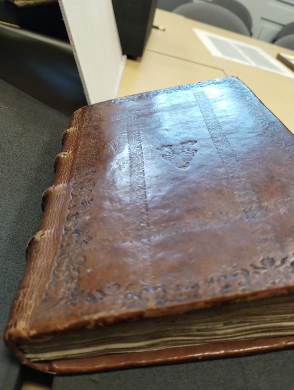 Medieval Book with Engraved Cover