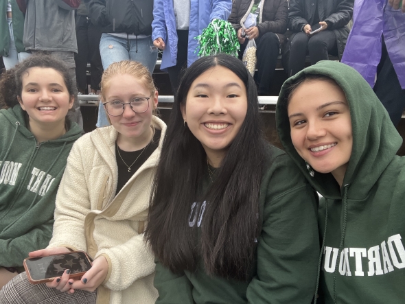 Lili and friends at the homecoming football game