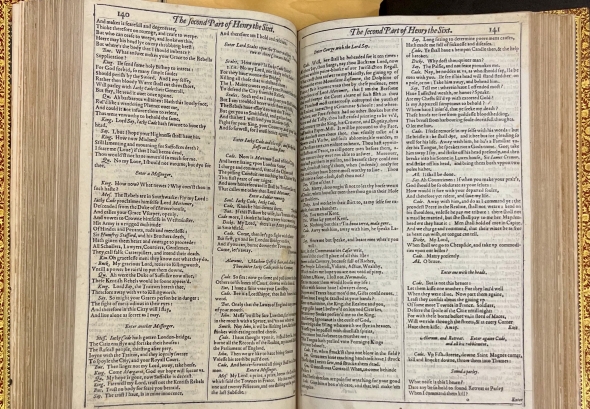 A photo of our copy of the First Folio.