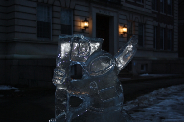 Astronaut Ice Sculpture in front of McNutt