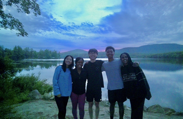 My tripees and I by the lake on our first-year trip.