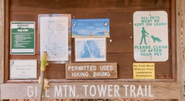 Gile mountain trail sign
