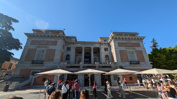 The outside of Museo de Prado in Madrid