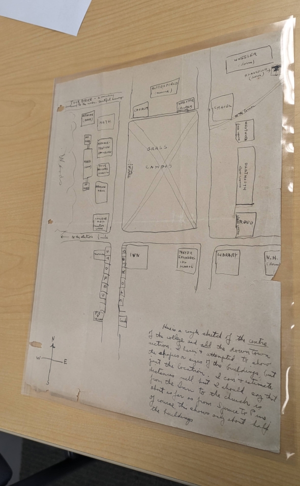 Map of the Dartmouth Campus during the Spanish Flu