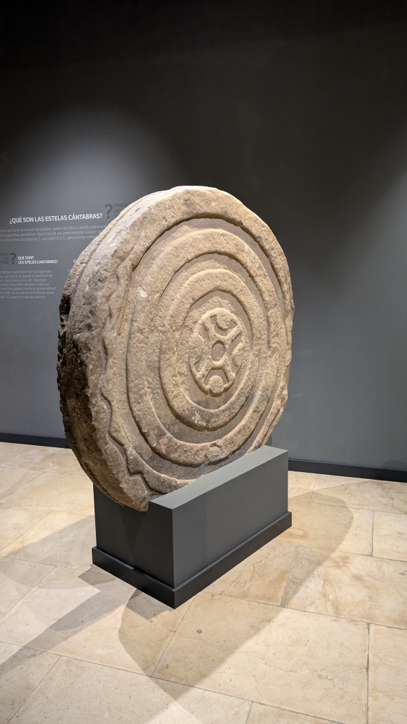 Cantabria Region Insignia Cantabria Region Insignia made out of a massive rounded stone at a Museum of History and Archaeology during an art class excursion