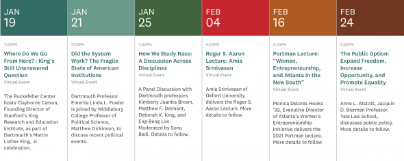 Calendar of events held by Rockefeller Center of Public Policy