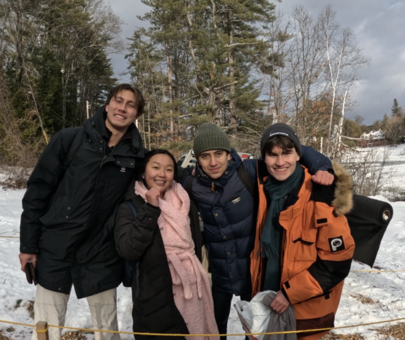 My friends and I dressed in our warm clothes before heading to the Chinese Language House.