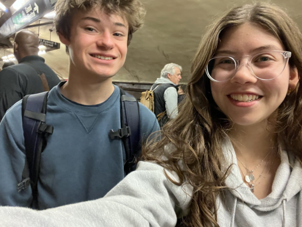 My friend Shane and I on the Subway platform in NYC!