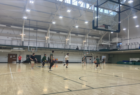 Photo of a basketball game.