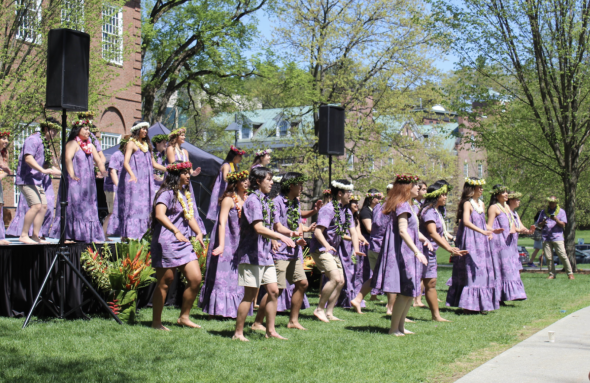 Photo of the Hawaiians doing a co-ed dance!