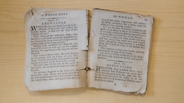 This 1793 edition of William Kenrick's The Whole Duty of Woman 