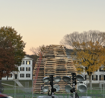 Bonfire Taking Up Shape