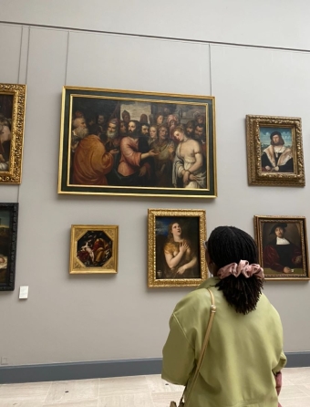 A picture of me admiring some portraits!