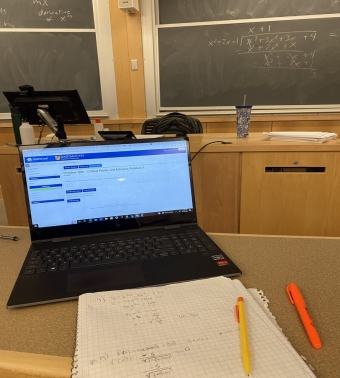Doing homework sets and studying. A picture of me doing homework sets and studying.