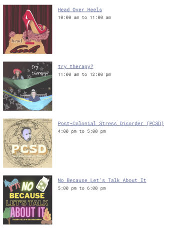 A lineup of shows that air on Tuesday at WebDCR.