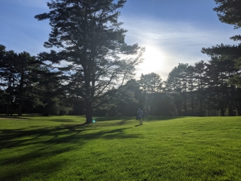 Playing golf with my buddies!