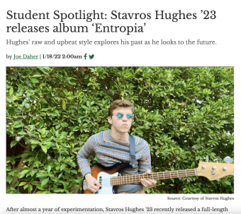 Throwback to when my friend Stavros got profiled by "The Dartmouth," our College's newspaper!