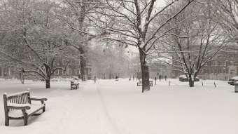 Snowy Dartmouth Campus