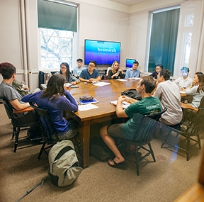 A photo of students in a Dartmouth classroom